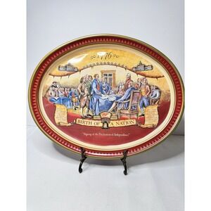 (3) Miller High Life Oval Metal Tray Birth Of A Nation Milwaukee Wisconsin